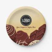 チョコレートモダン事業のパーソナライズ ペーパープレート (正面)