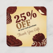 チョコレートモダン事業のパーソナライズ 割引カード (正面)