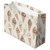 チョコレートモチャアイスクリームコーン誕生日 ラージペーパーバッグ (裏面アングル)