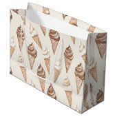 チョコレートモチャアイスクリームコーン誕生日 ラージペーパーバッグ (正面アングル)