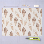 チョコレートモチャアイスクリームコーン誕生日 薄葉紙 (クラフト)