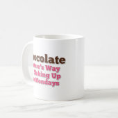 チョコレートユーモアことわざ コーヒーマグカップ (正面左)