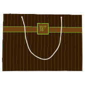 チョコレートライムPinstripes抱き枕 ラージペーパーバッグ (裏面)