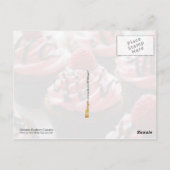 チョコレートラズベリーカップケーキ ポストカード (裏面)