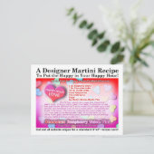 チョコレートラズベリーバレンタインマルティーニポストカード ポストカード (スタンド正面)