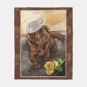 チョコレートラテの実験室 フリースブランケット (正面)