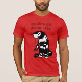 チョコレートラバーおもしろいネコ Tシャツ