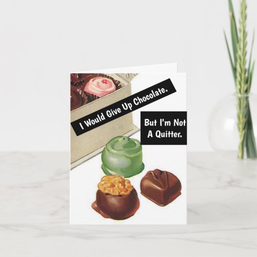 チョコレートラバーおもしろいヴィンテージ誕生日 カード (正面)