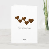 チョコレートラバーおもしろい誕生日 カード (裏面)