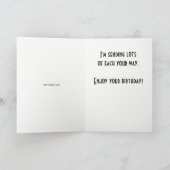 チョコレートラバーおもしろい誕生日 カード (内部)