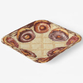 チョコレートラバーの紙プレートチョコレートドーナツ ペーパープレート (傾斜あり)