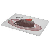 チョコレートラバーケーキ漫画イラストレーション カッティングボード (角)