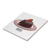 チョコレートラバーケーキ漫画イラストレーション タイル (側面)