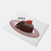 チョコレートラバーケーキ漫画イラストレーション ドアマット (アングル)
