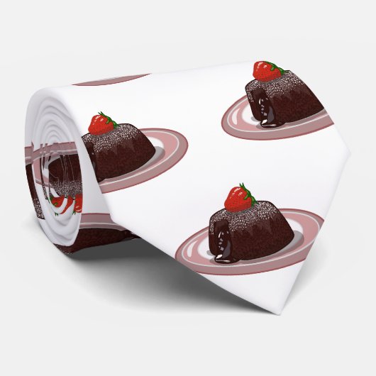 チョコレートラバーケーキ漫画イラストレーション ネクタイ (ロール)