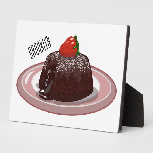 チョコレートラバーケーキ漫画イラストレーション フォトプラーク (側面)