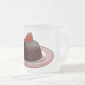 チョコレートラバーケーキ漫画イラストレーション フロストグラスマグカップ (正面右)