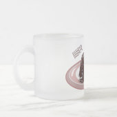 チョコレートラバーケーキ漫画イラストレーション フロストグラスマグカップ (左)