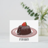 チョコレートラバーケーキ漫画イラストレーション ポストカード (スタンド正面)