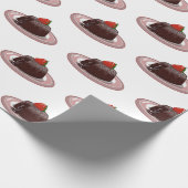 チョコレートラバーケーキ漫画イラストレーション ラッピングペーパー (角)