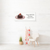 チョコレートラバーケーキ漫画イラストレーション 横断幕 (インサイチュ)