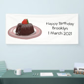 チョコレートラバーケーキ漫画イラストレーション 横断幕 (トレードショー)