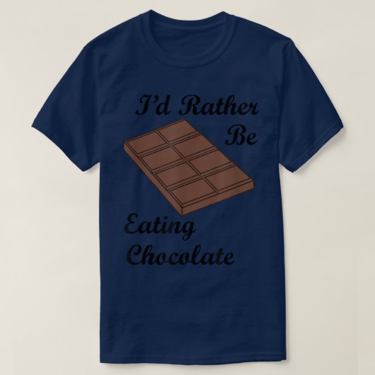 チョコレートラバーココア食べチョコレート Tシャツ (デザイン正面)