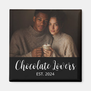 チョコレートラバーズカップル記念日フォトギフト マグネット