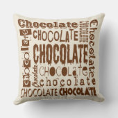 チョコレートラバーズフォントジャムブルスクエア装飾用クッション クッション (裏面)