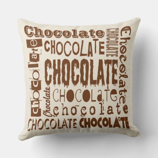 チョコレートラバーズフォントジャムブルスクエア装飾用クッション クッション (裏面)