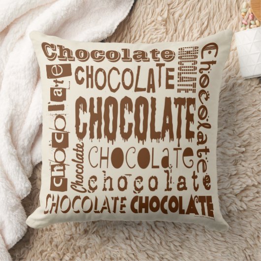 チョコレートラバーズフォントジャムブルスクエア装飾用クッション クッション (ブランケット)