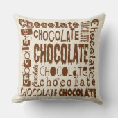 チョコレートラバーズフォントジャムブルスクエア装飾用クッション クッション (正面)