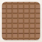 チョコレートラバーディライト スクエアペーパーコースター (正面)