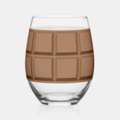 チョコレートラバーディライト ステムなしワイングラス (正面)