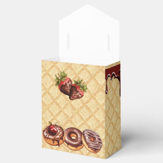 チョコレートラバードーナツ子供の誕生日パーティー抱き枕 フェイバーボックス (オープン)