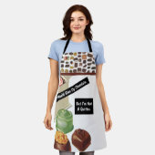 チョコレートラバーヴィンテージおもしろい皮肉 エプロン (着用した状態)