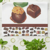 チョコレートラバーヴィンテージおもしろい皮肉 キッチンタオル (折り畳み)