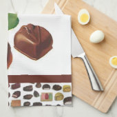 チョコレートラバーヴィンテージおもしろい皮肉 キッチンタオル (四つ折り)