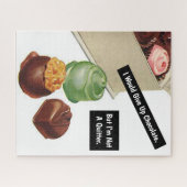 チョコレートラバーヴィンテージおもしろい皮肉 ジグソーパズル (横)