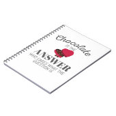 チョコレートラバー引用文ギフトチョコレートが答え ノートブック (左側)