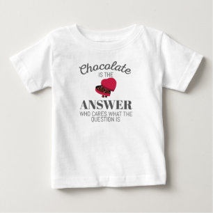 チョコレートラバー引用文ギフトチョコレートが答え ベビーTシャツ