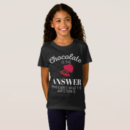 チョコレートラバー引用文ギフトチョコレートが答え Tシャツ
