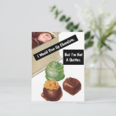 チョコレートラバー、おもしろいヴィンテージルックポストカード ポストカード (スタンド正面)