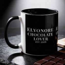 チョコレートラバー ホワイトスクリプト 名前入り設立年 マグカップ