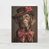 チョコレートラビクトリアンボのクリスマス シーズンカード (正面)