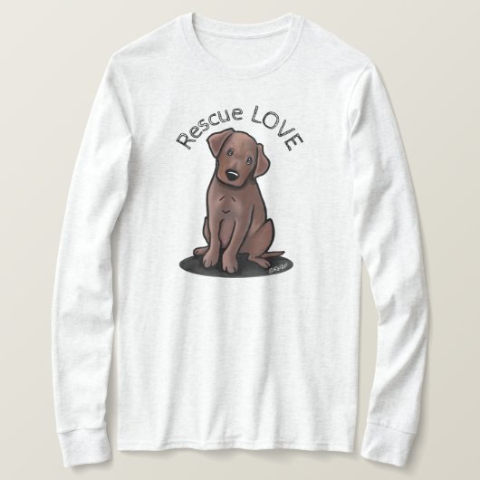 チョコレートラブパピーTシャツ Tシャツ (デザイン正面)
