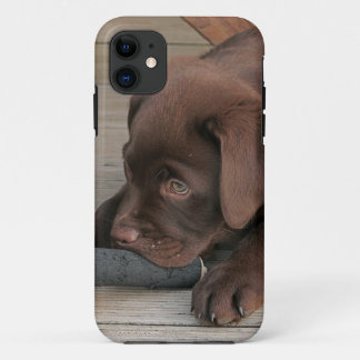 チョコレートラブラドル・レトリーバー犬とのIphone 5の場合 iPhone 11 ケース