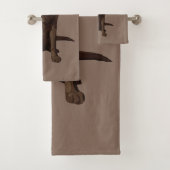 チョコレートラブラドル・レトリーバー犬犬のモデル バスタオルセット (インサイチュ)