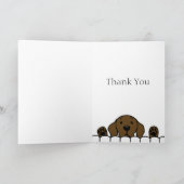 チョコレートラブラドールがあなたを見ている サンキューカード (内部)