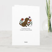 チョコレートラブラドールとグリーンマザーズデイ カード (裏面)